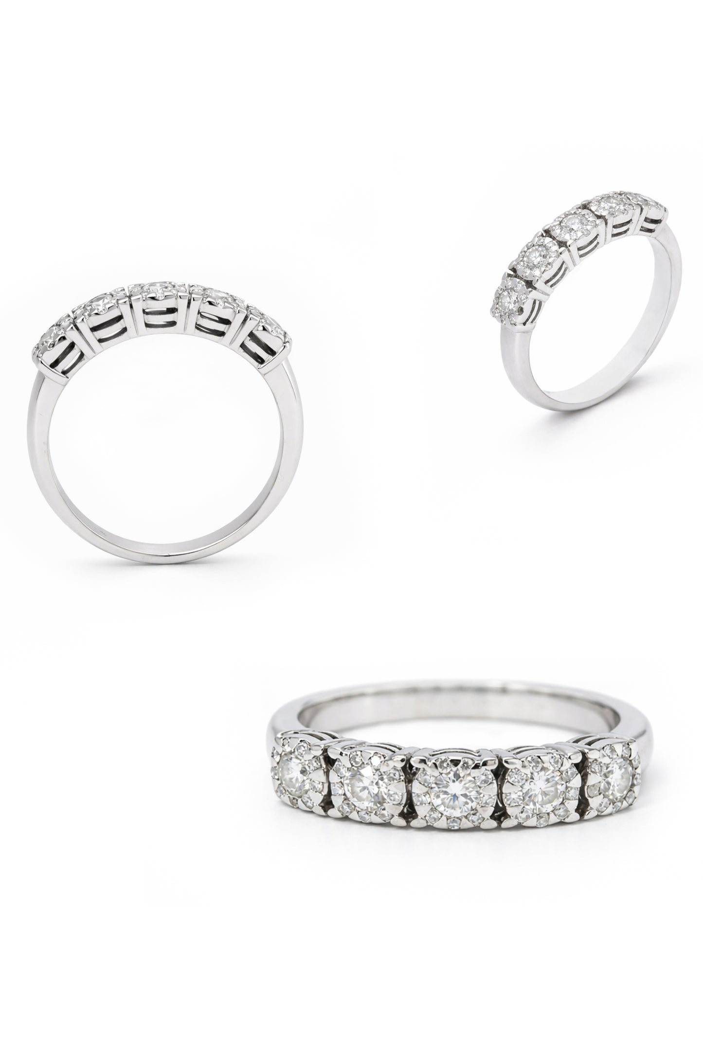 BEŞ TAŞ PIRLANTA YÜZÜK