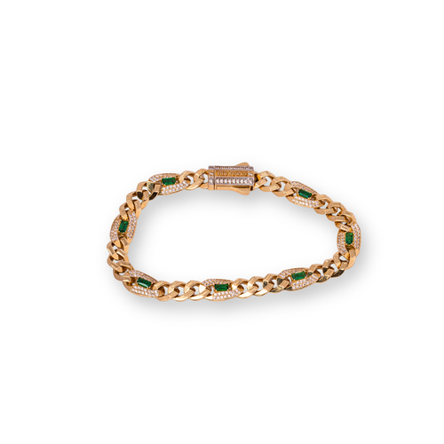 Galeri görünümünde 1 numaralı görseli yükle. RENKLİ TAŞLI ALTIN TAKIM BİLEKLİK