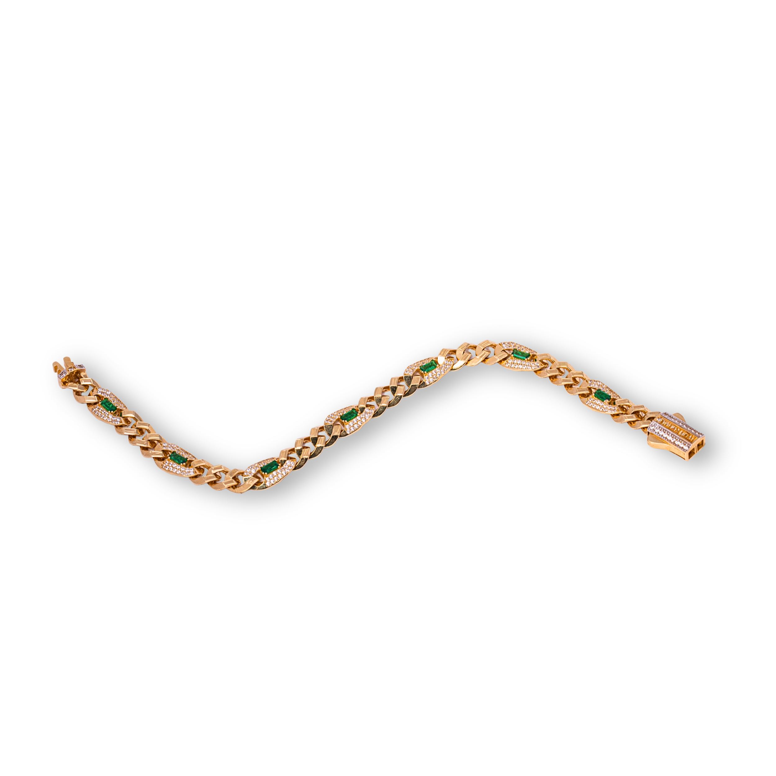 RENKLİ TAŞLI ALTIN TAKIM BİLEKLİK