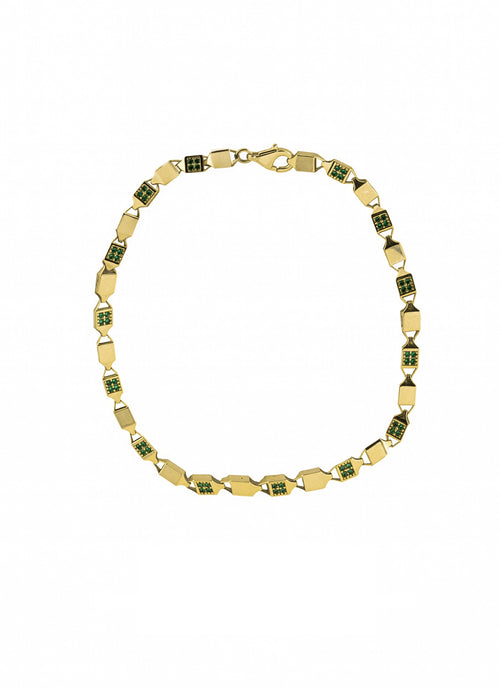 Load image 1 in gallery view. RENKLİ TAŞLI ALTIN  BİLEKLİK