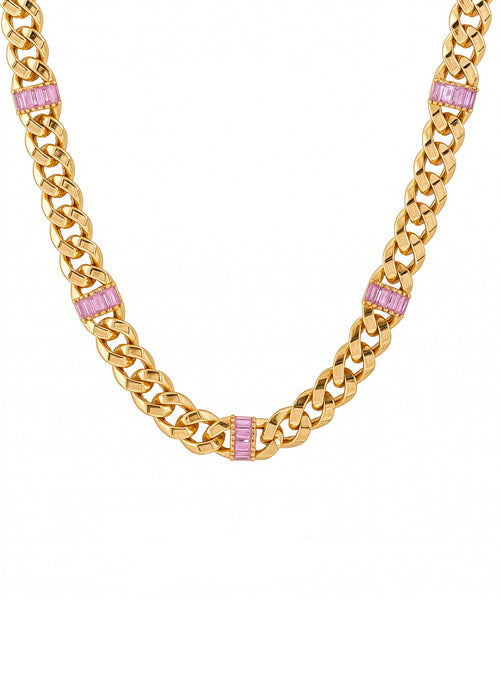 Galeri görünümünde 1 numaralı görseli yükle. RENKLİ TAŞLI ALTIN TAKIM KOLYE