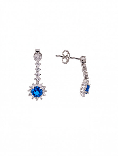 Galeri görünümünde 1 numaralı görseli yükle. RENKLİ TAŞLI ALTIN TAKIM KÜPE