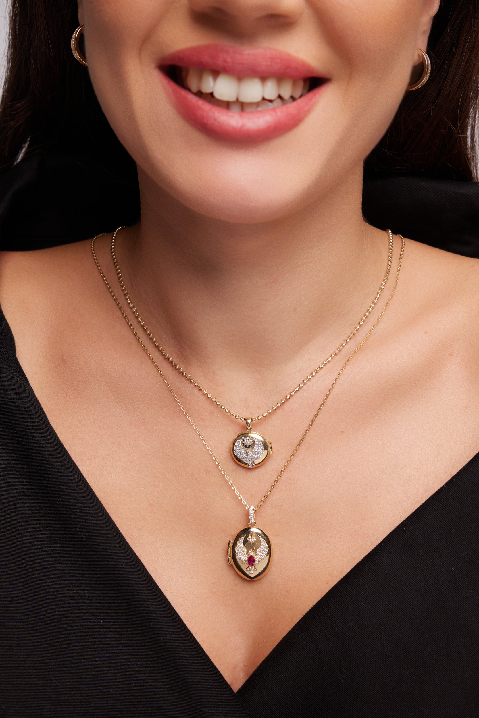 ANKA KUŞU İÇİ AÇILAN ALTIN KOLYE