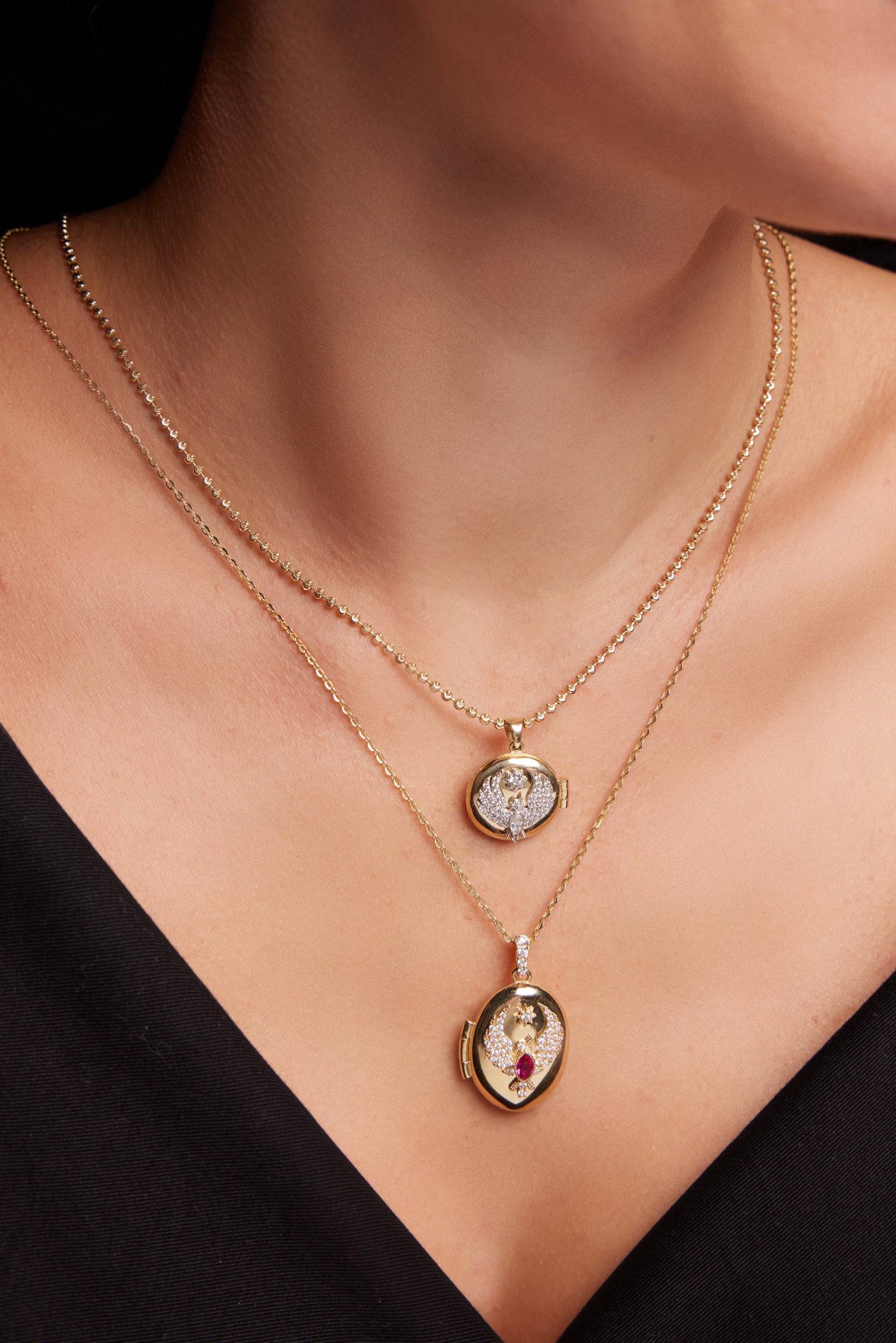 ANKA KUŞU İÇİ AÇILAN ALTIN KOLYE