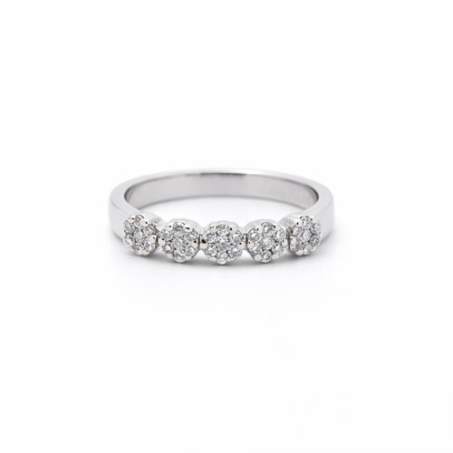 Galeri görünümünde 1 numaralı görseli yükle. BEŞ TAŞ PIRLANTA YÜZÜK