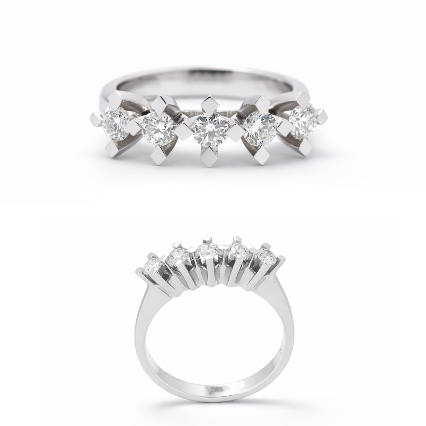 BEŞ TAŞ  PIRLANTA YÜZÜK