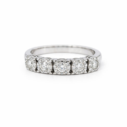 Load image 1 in gallery view. BEŞ TAŞ PIRLANTA YÜZÜK