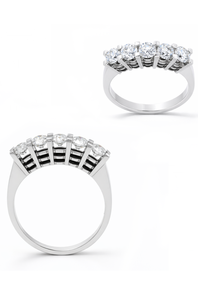 BEŞ TAŞ PIRLANTA YÜZÜK