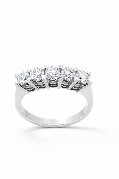 Load image 1 in gallery view. BEŞ TAŞ PIRLANTA YÜZÜK