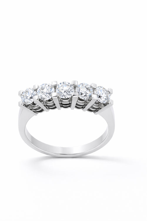 Load image 1 in gallery view. BEŞ TAŞ PIRLANTA YÜZÜK