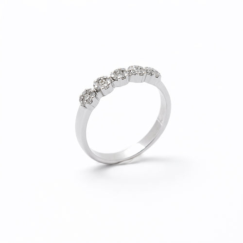 Galeri görünümünde 1 numaralı görseli yükle. BEŞ TAŞ PIRLANTA YÜZÜK