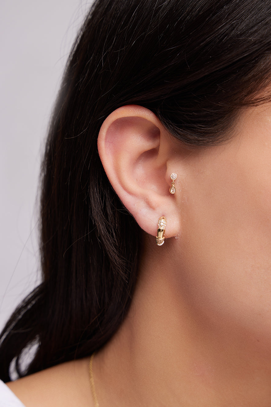 ÇİFT TARAFLI HALKA ALTIN KÜPE