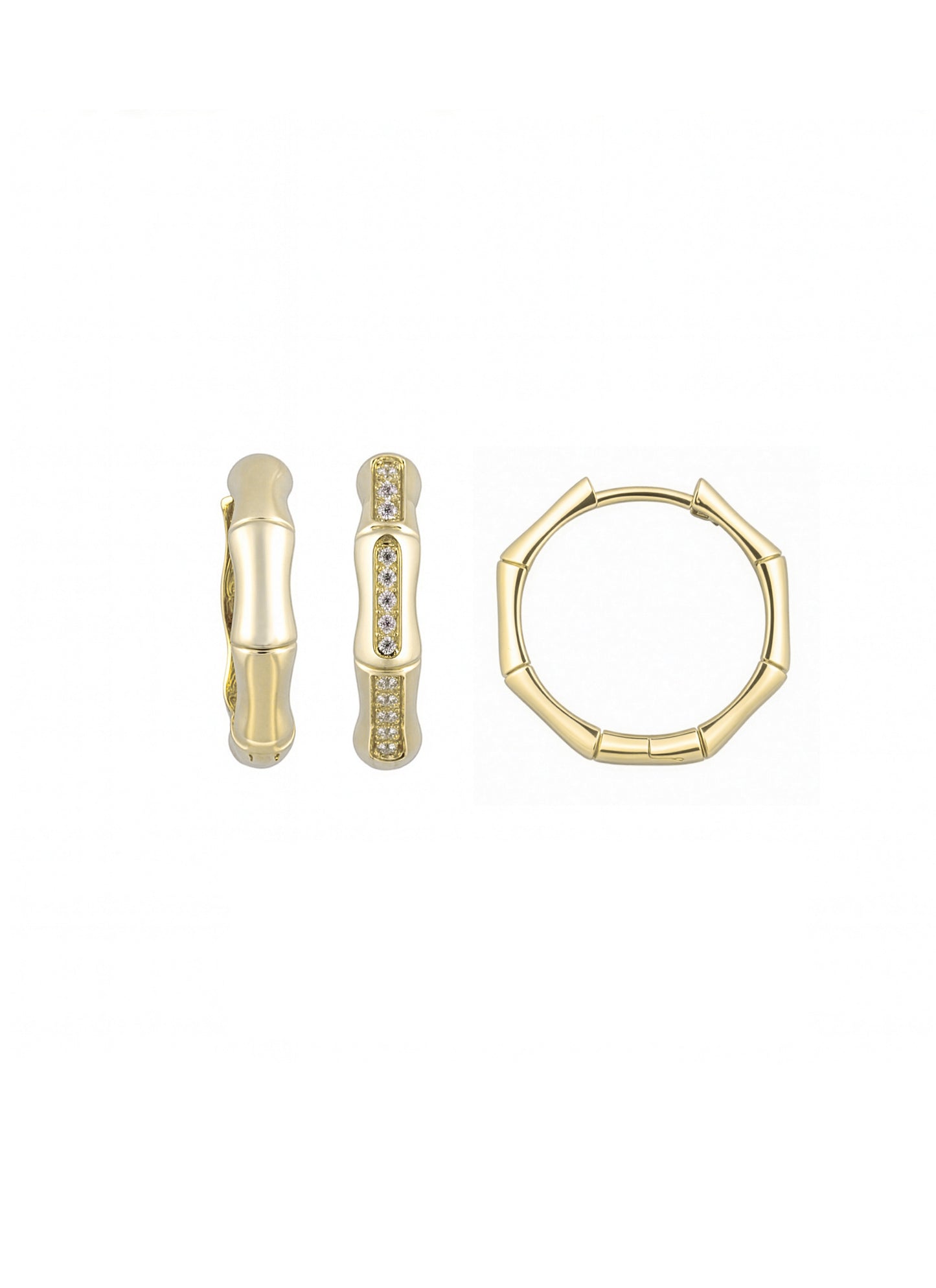 ÇİFT TARAFLI KEMİK HALKA ALTIN KÜPE