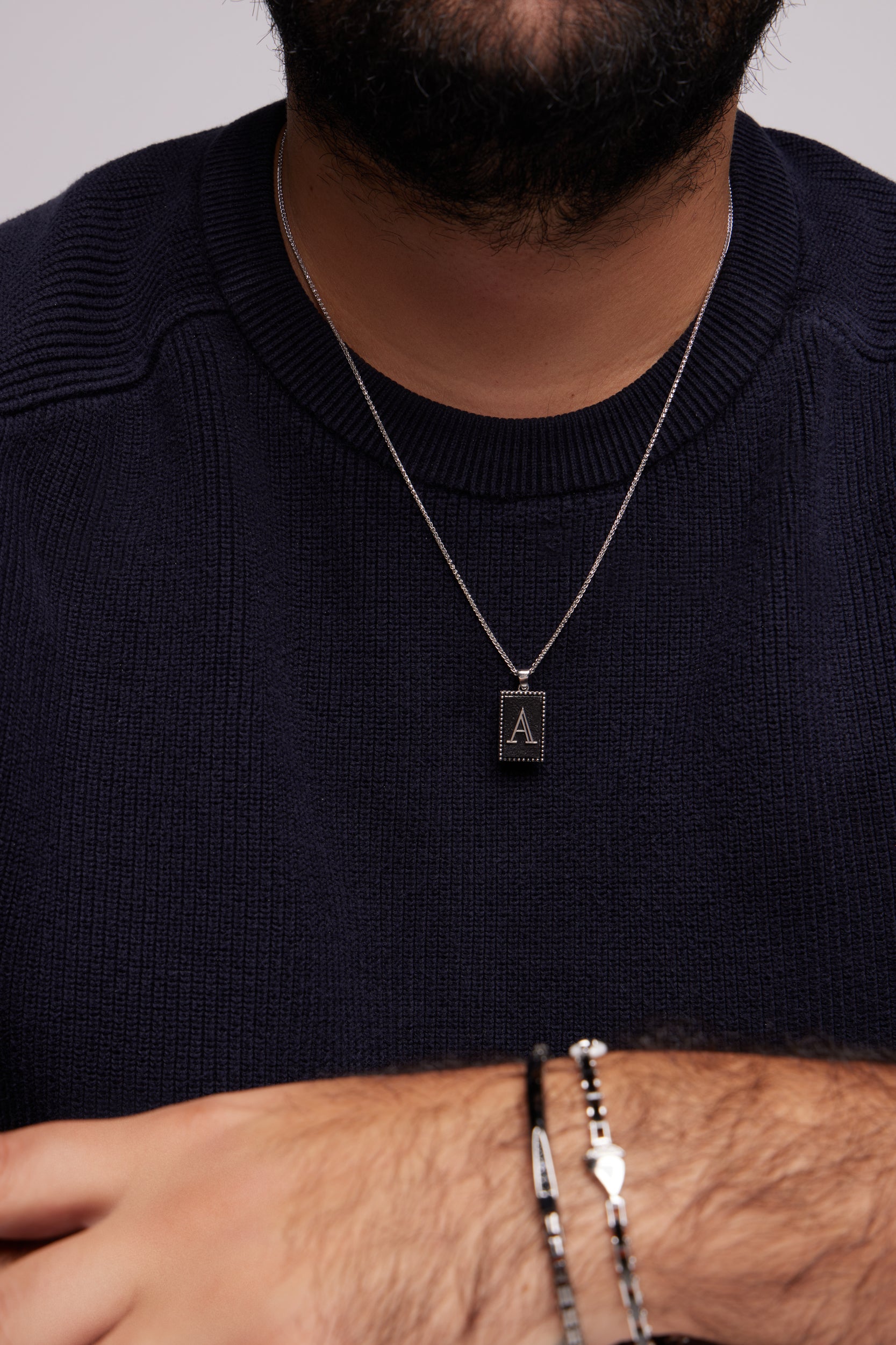 HARFLİ  ALTIN ERKEK KOLYE