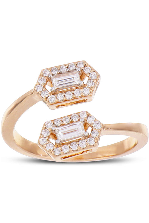 Load image 1 in gallery view. İKİLİ BAGET PIRLANTA YÜZÜK