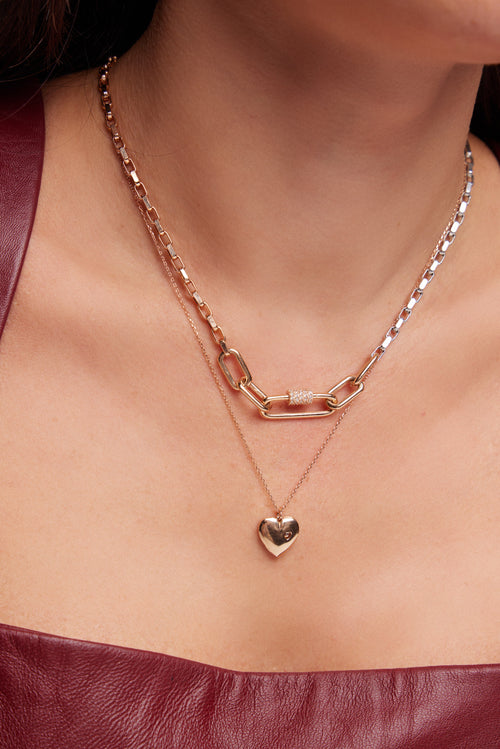 Galeri görünümünde 1 numaralı görseli yükle. KALP ALTIN KOLYE