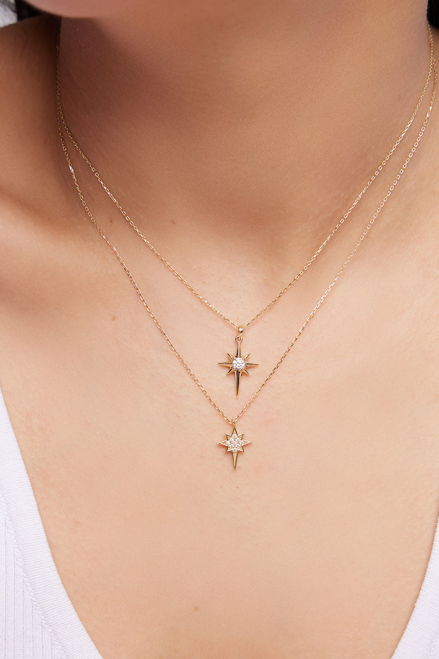 KUTUP YILDIZI ALTIN KOLYE