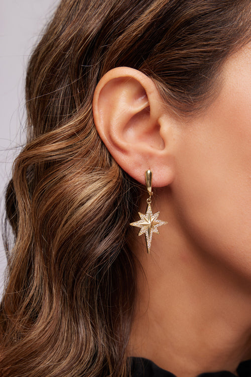 Galeri görünümünde 1 numaralı görseli yükle. KUTUP YILDIZI ALTIN KÜPE