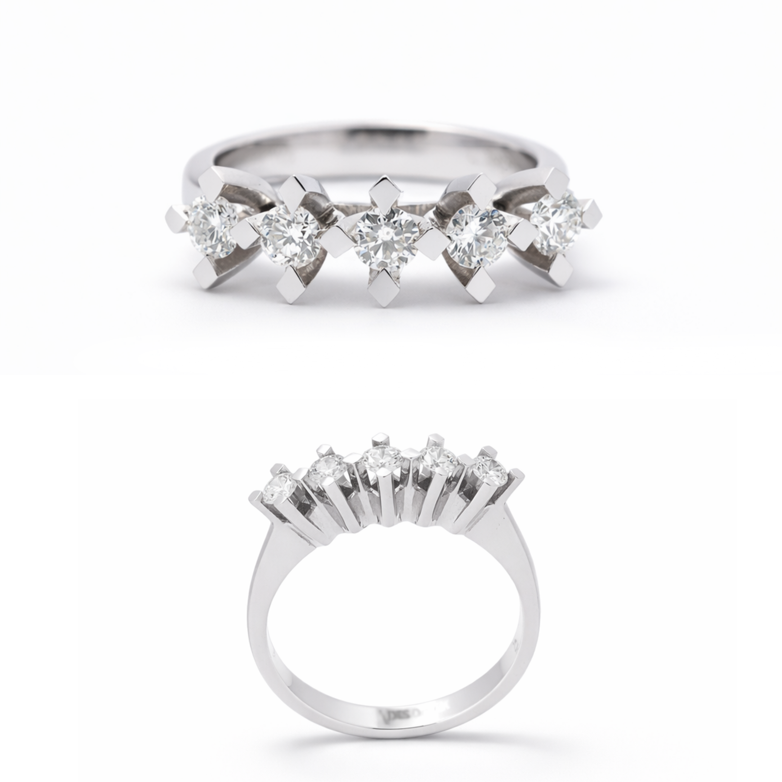 BEŞ TAŞ PIRLANTA YÜZÜK