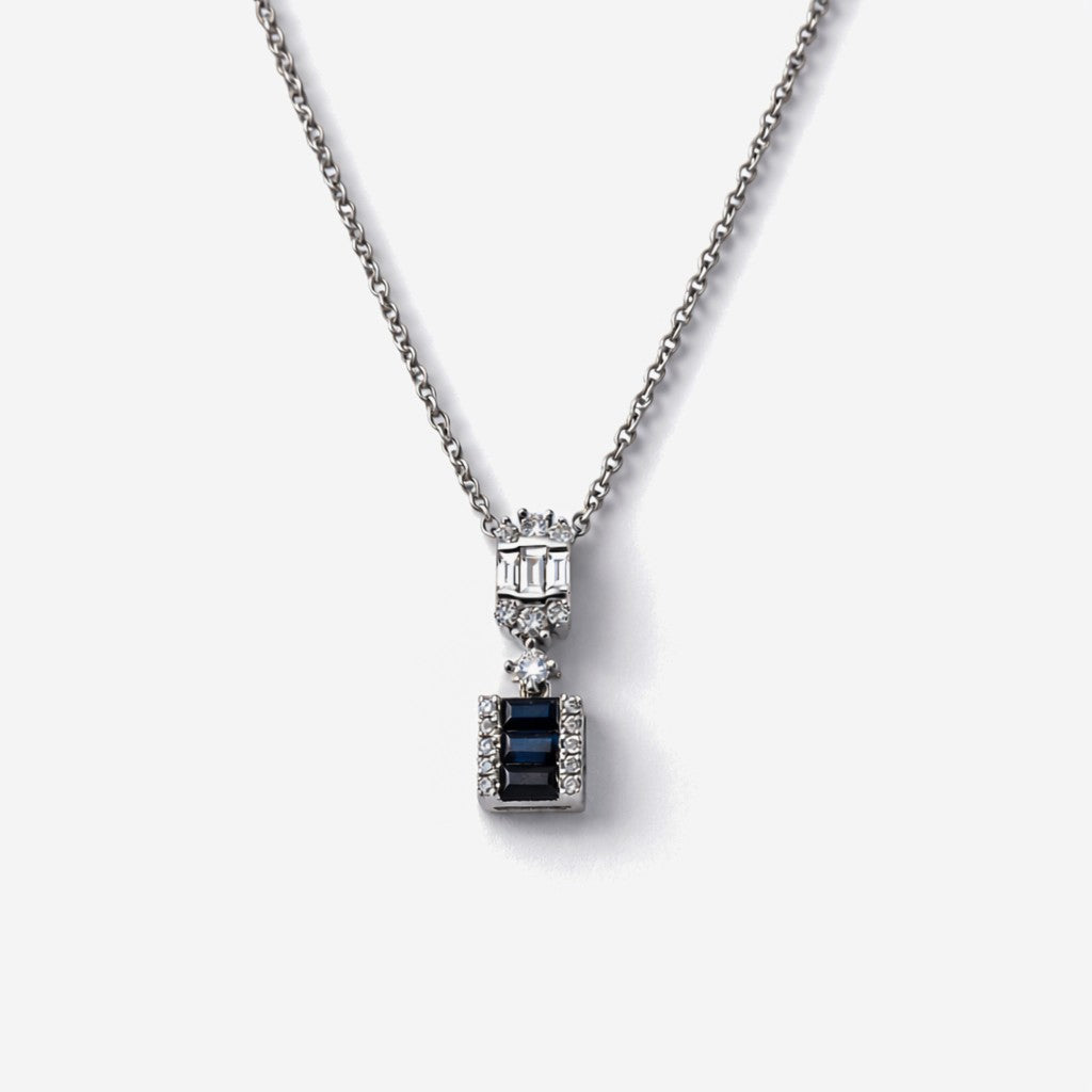 SAFİRLİ PIRLANTA KOLYE