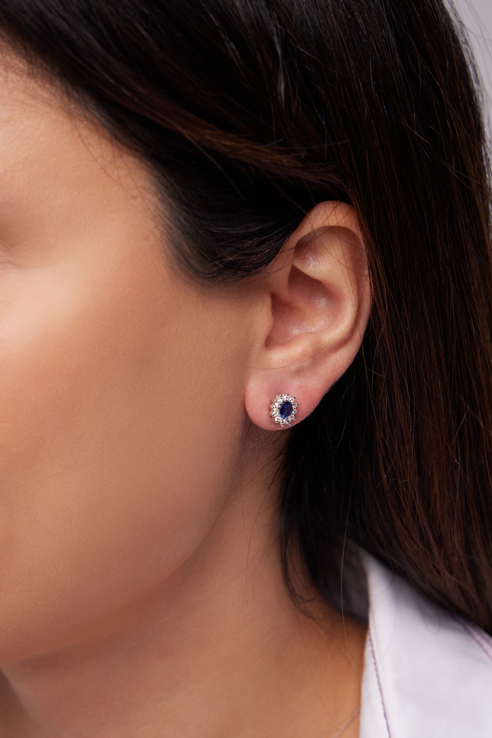 SAFİRLİ PIRLANTA TAKIM KÜPE