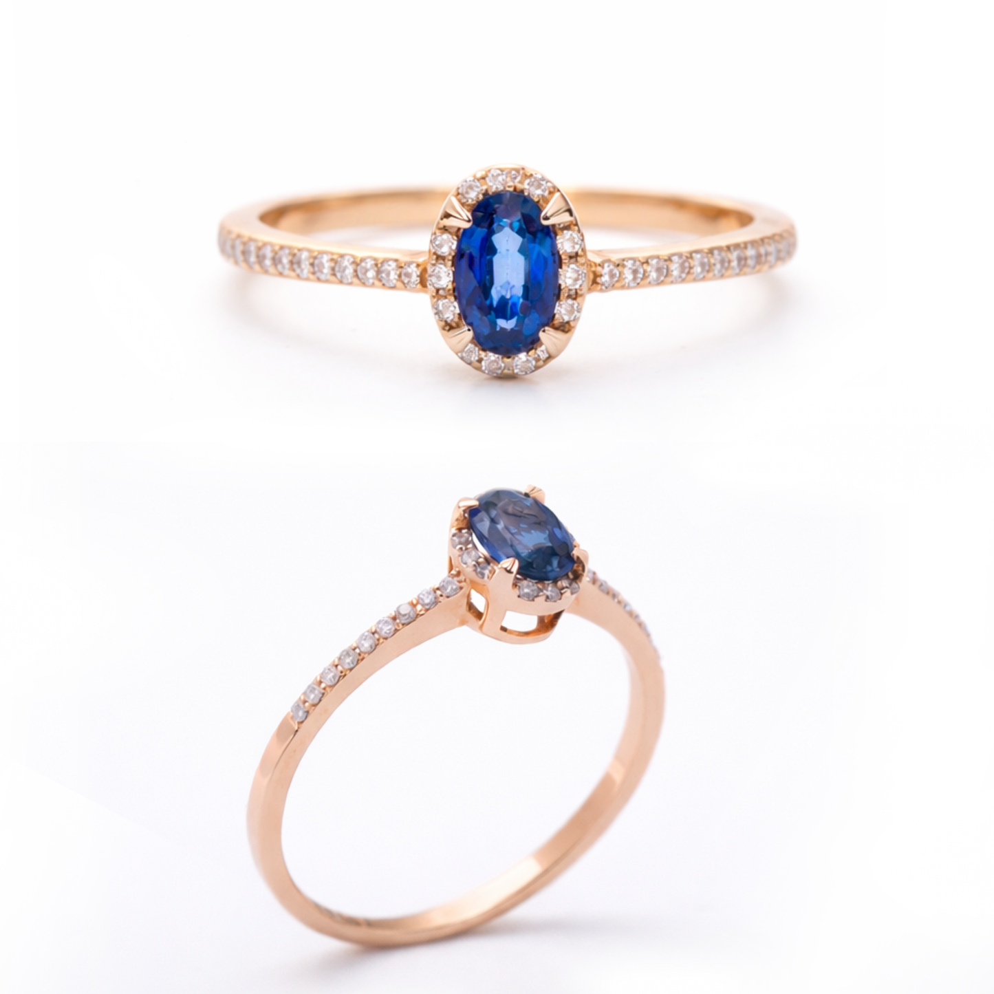 SAFİRLİ  PIRLANTA YÜZÜK