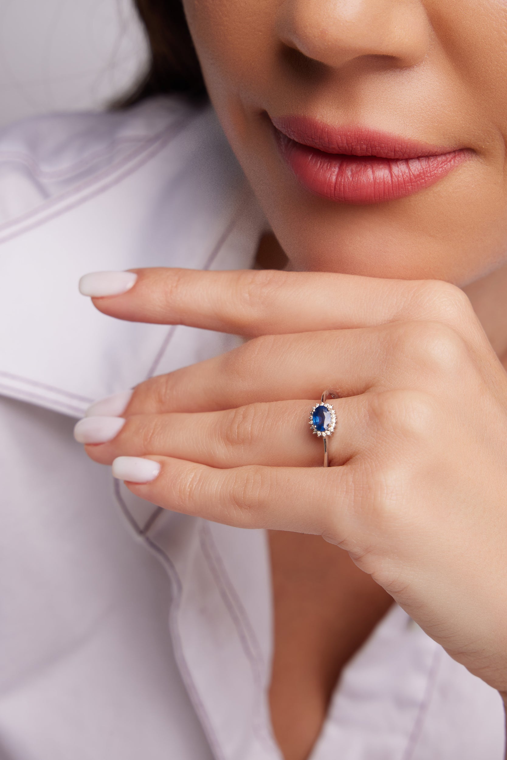 SAFİRLİ PIRLANTA YÜZÜK