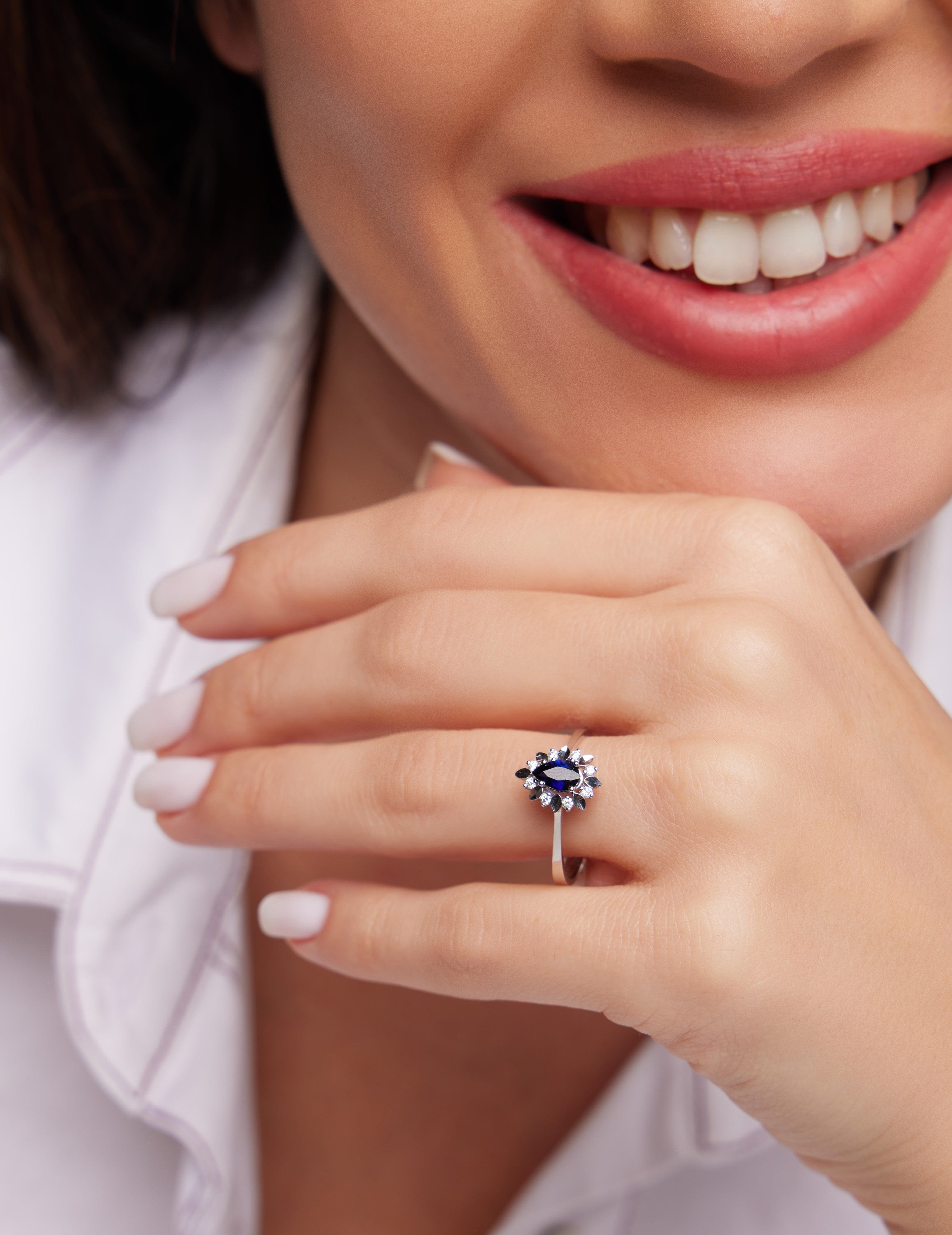 SAFİRLİ PIRLANTA YÜZÜK