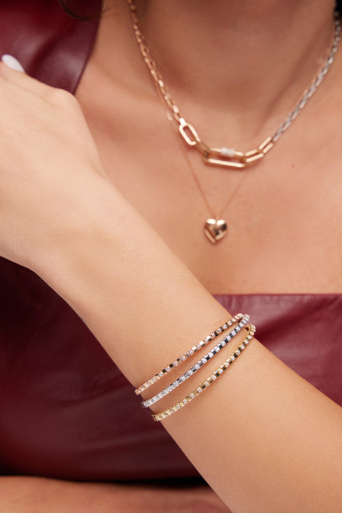 Load image 1 in gallery view. TAŞLI  ALTIN  KELEPÇE BİLEZİK