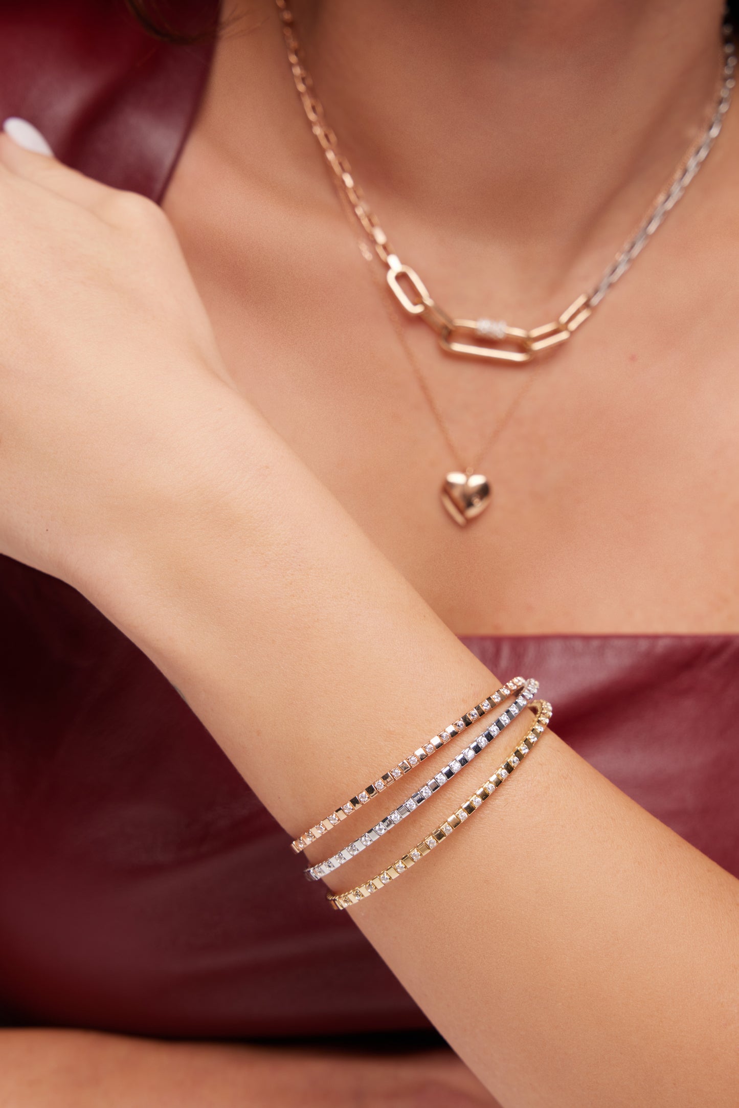 TAŞLI  ALTIN  KELEPÇE BİLEZİK