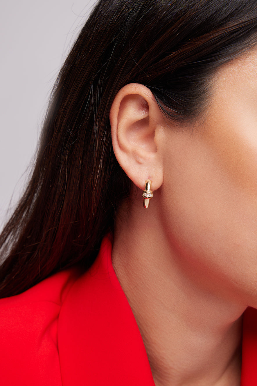 TAŞLI HALKA ALTIN KÜPE