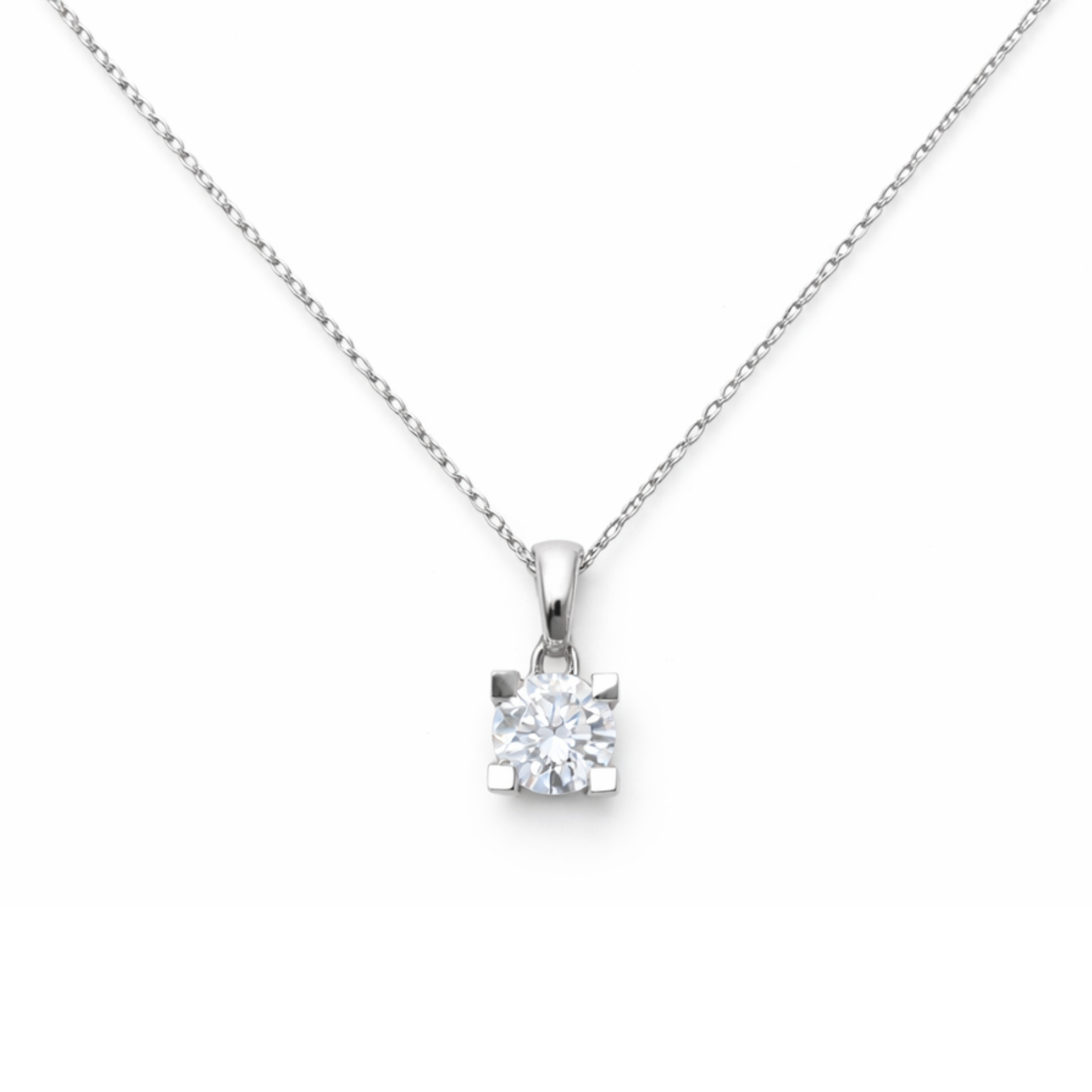 TEK TAŞ PIRLANTA TAKIM KOLYE