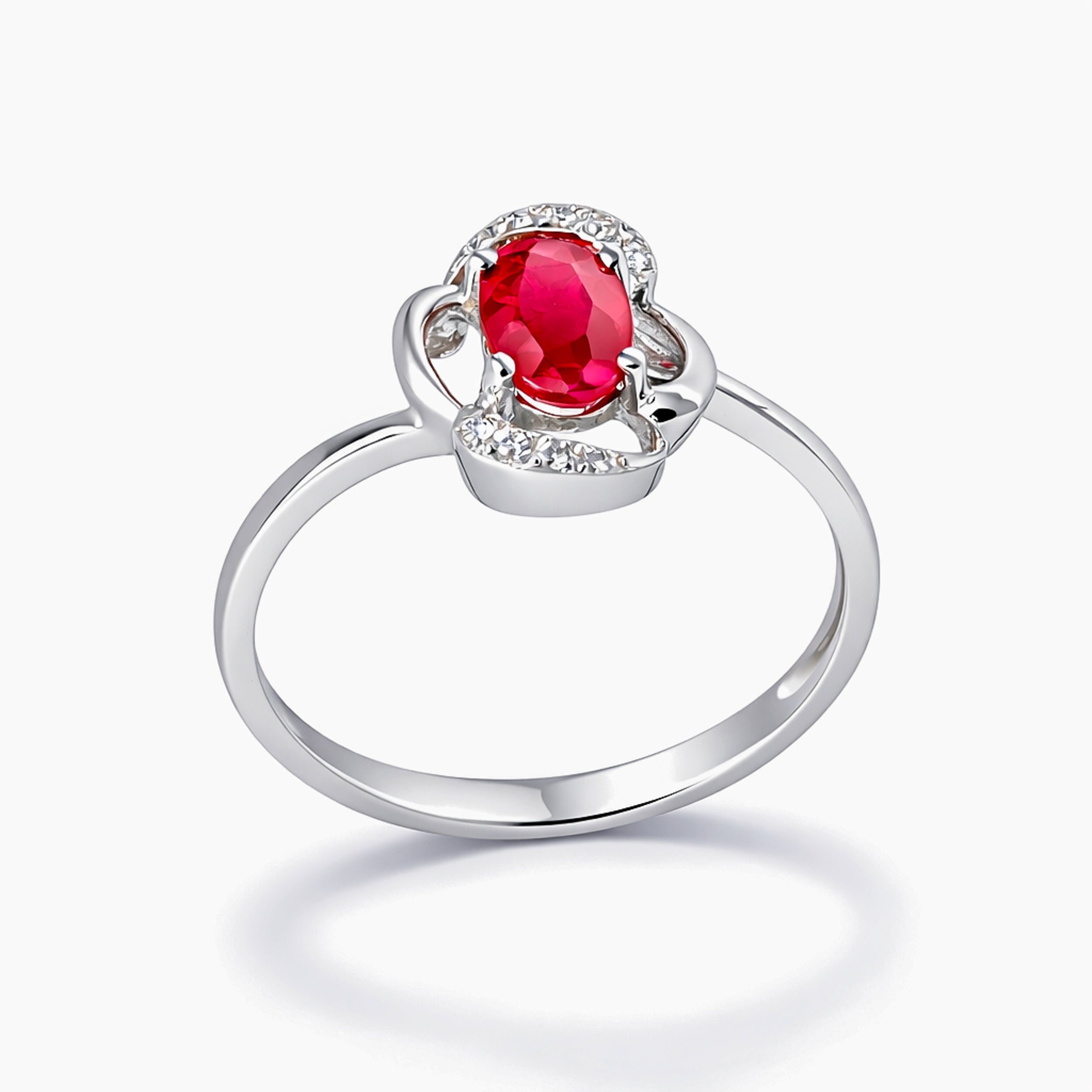 YAKUTLU PIRLANTA YÜZÜK