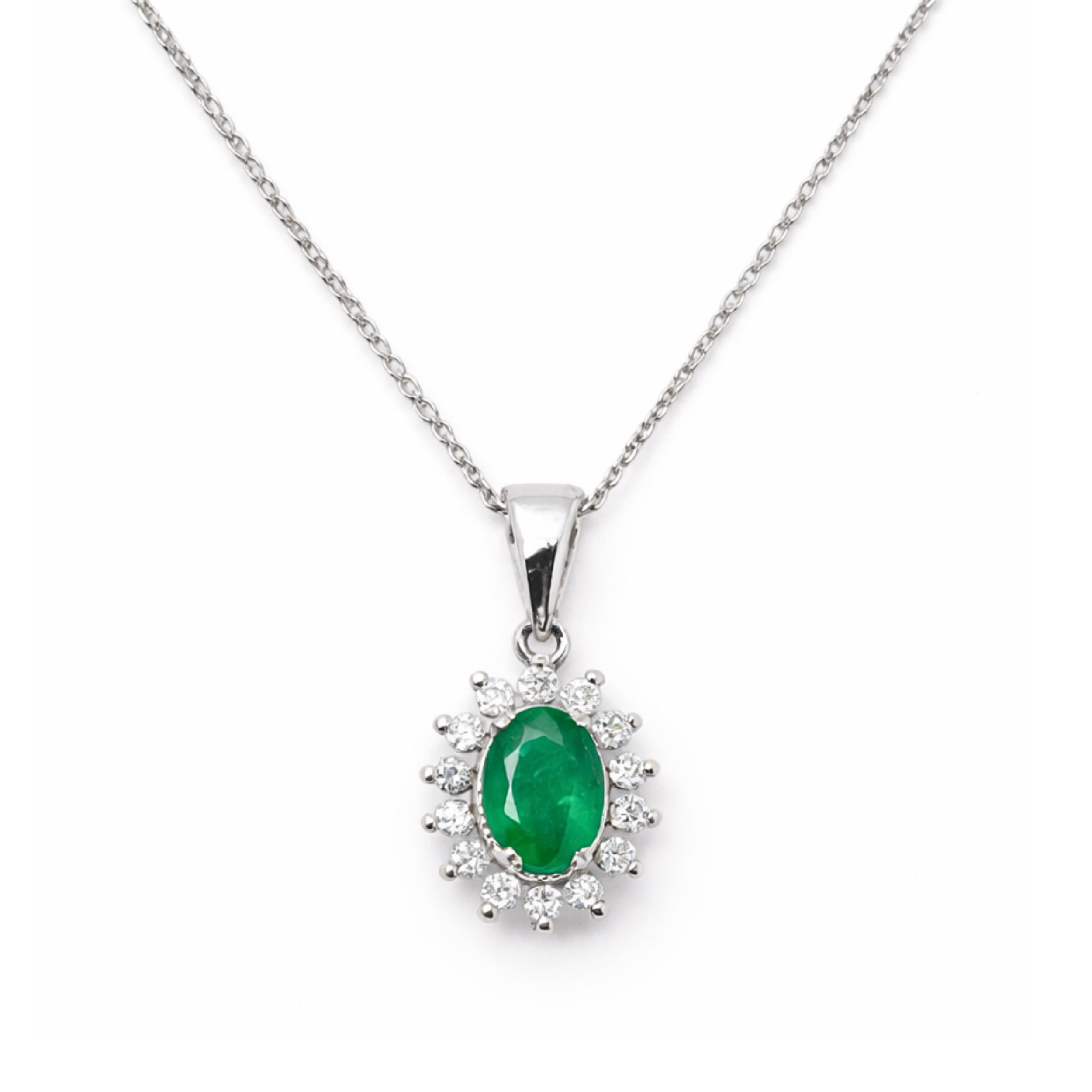 ZÜMRÜTLÜ PIRLANTA TAKIM KOLYE