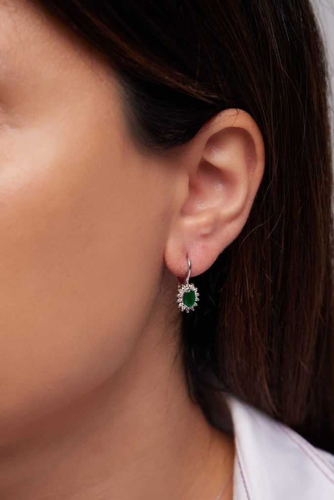 ZÜMRÜTLÜ PIRLANTA TAKIM KÜPE